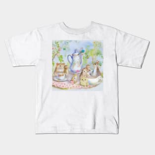 Cute tea party, children illustration Kids T-Shirt